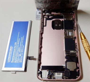 iPhone6s 新バッテリーに交換