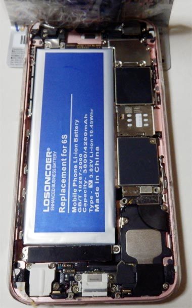 iPhone6s 新バッテリーに交換　完了